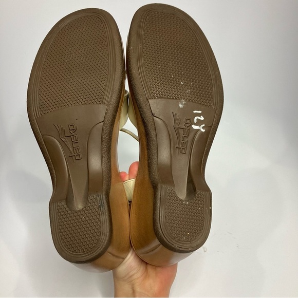 Dansko Arabella cream leather sandals clog strappy women’s size 42 - Picture 7 of 9
